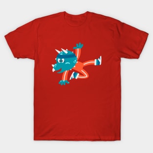 Breakdancing triceratops illustration T-Shirt